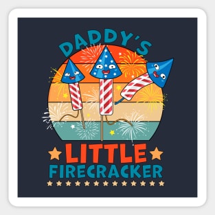 Daddy's Little Firecracker 4th of July Sticker